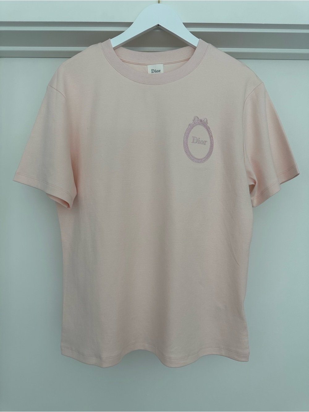 Dior Light Pink Logo Tee
